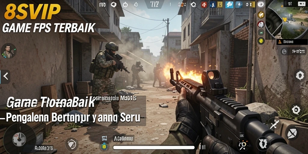 Tangkapan layar gameplay 8SVIP dengan aksi tembak-menembak yang intens.