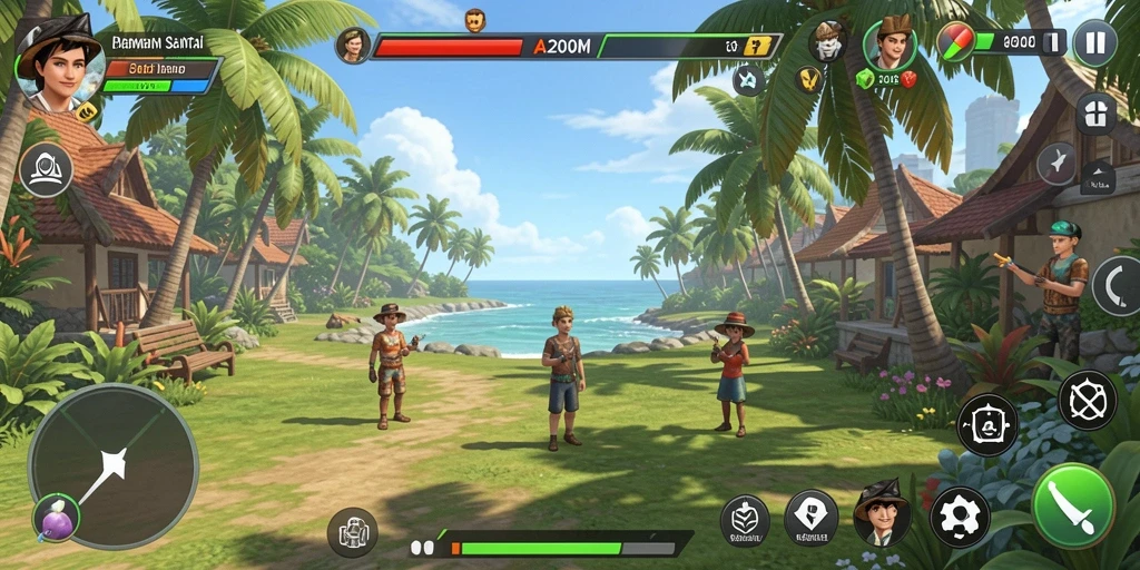 Tampilan gameplay A200M yang ceria dan menarik.