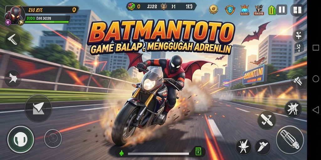 Tangkapan layar menunjukkan aksi balap mendebarkan di BATMANTOTO.