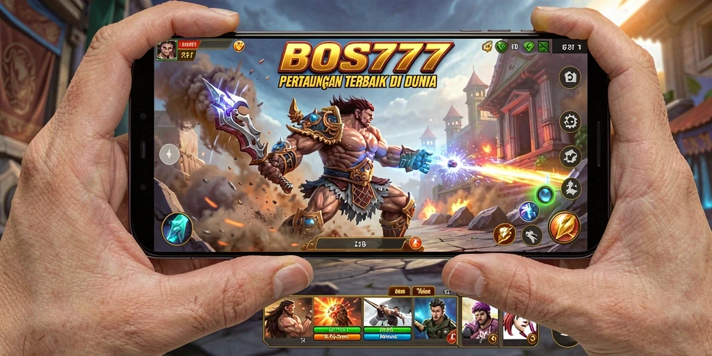Tampilan menarik dari gameplay pertarungan di BOS777.