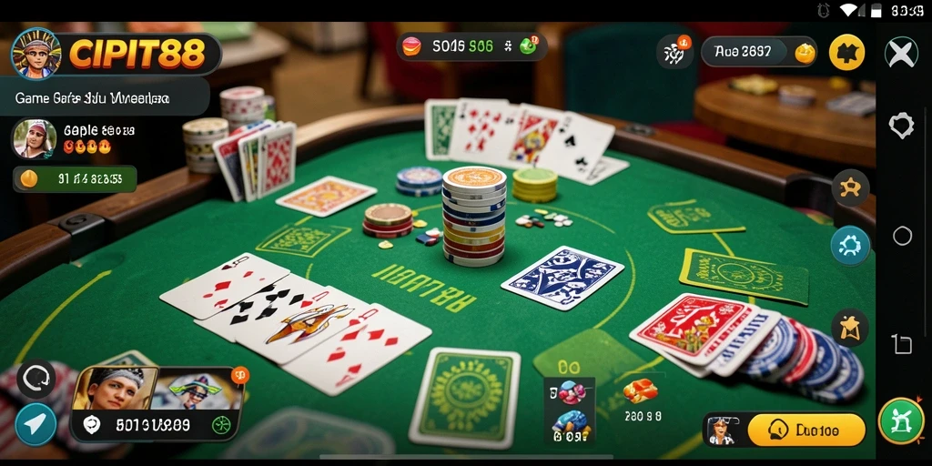 Tampilan gameplay Gaple dari CIPIT88 yang menarik dan interaktif.