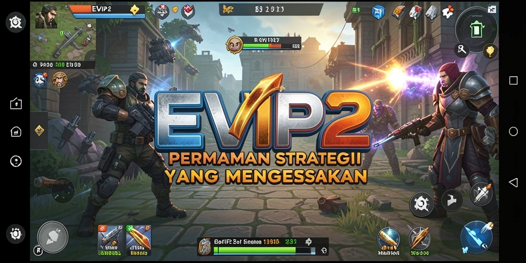 Tampilan gameplay penuh aksi dalam EVIP2 yang menantang.