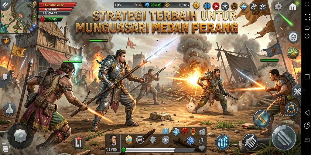 Tampilan gameplay seru F08 dengan strategi mendalam.