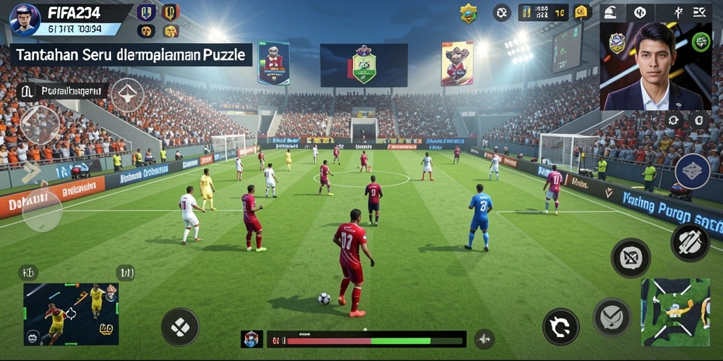 Screenshot gameplay FIFA234 yang menampilkan tantangan Puzzle yang menarik.