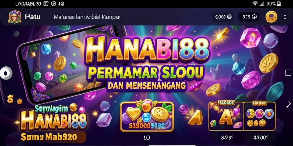 Tampilan gameplay menarik dari permainan slot HANABI88.