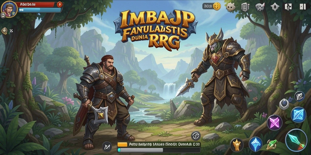 Screenshot gameplay IMBAJP menampilkan petualangan epik di dunia RPG.