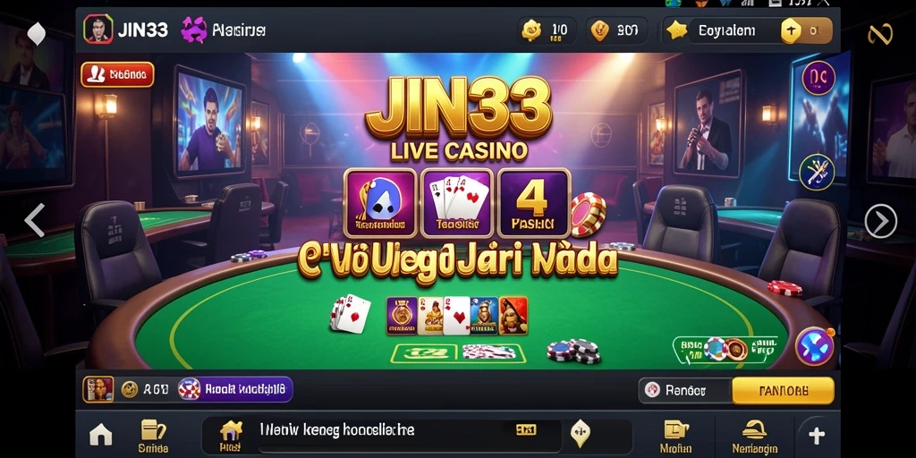 Gameplay seru di JIN33 dengan dealer profesional di Live Casino.