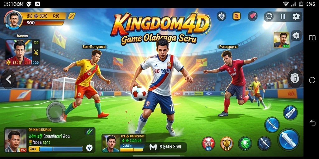 Tampilan screenshot KINGDOM4D menunjukkan aksi olahraga yang seru.