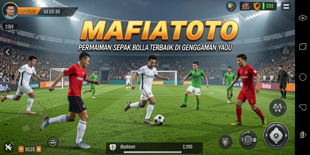 Tangkapan layar MAFIATOTO menampilkan aksi sepak bola yang mendebarkan di lapangan.