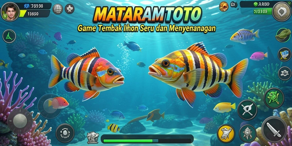 Tampilan gameplay seru dalam game Tembak Ikan MATARAMTOTO.