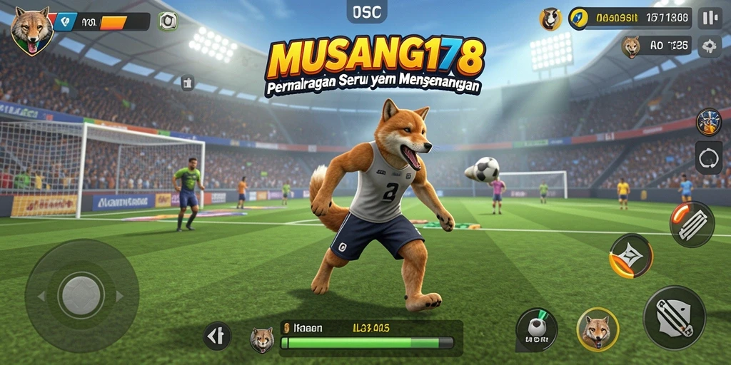 Tampilan gameplay yang menegangkan dari MUSANG178, penuh aksi olahraga.