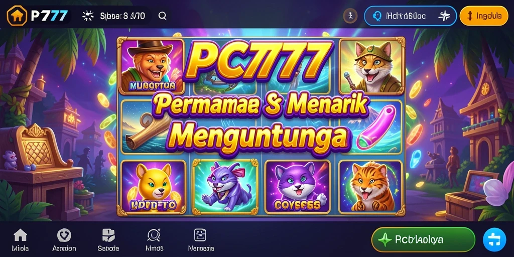 Tampilan gameplay menarik dari PC777 yang penuh dengan slot seru.