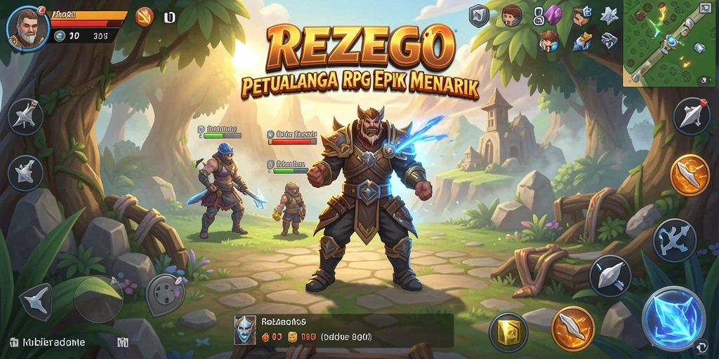 Tampilan menarik dari gameplay seru REZEGO yang mengajak eksplorasi.