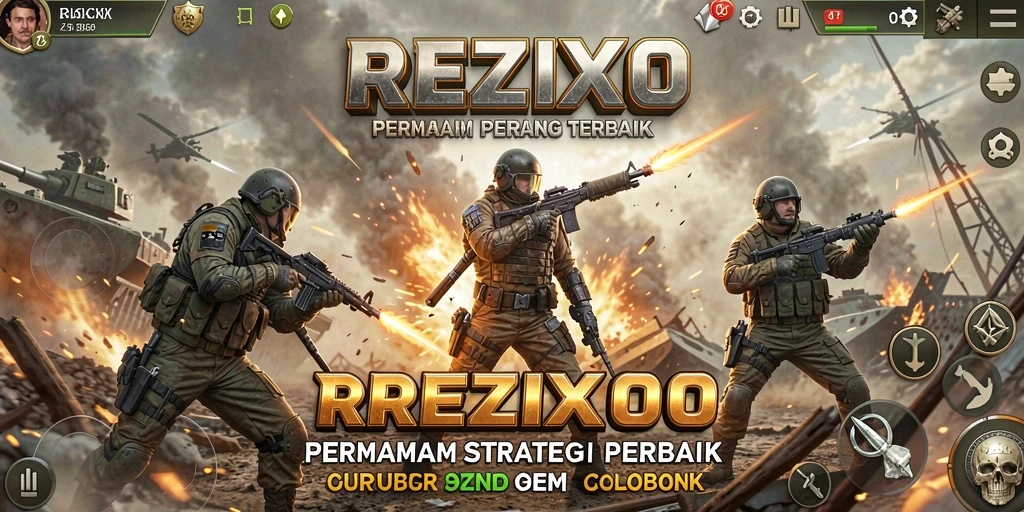 Tampilan gameplay yang menarik dari REZIXO dalam aksi strategis.