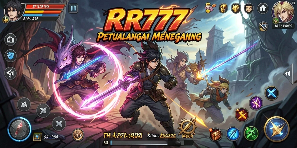Screenshot utama RR777 menampilkan aksi seru dalam dunia Anime.