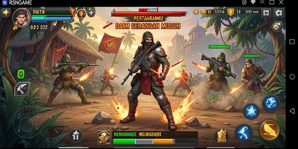 Tangkapan layar RSNGAME menunjukkan aksi pertahanan menara yang mendebarkan.