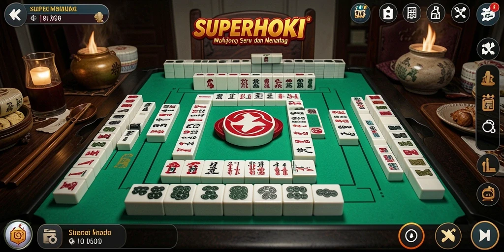 Tampilan gameplay SUPERHOKI yang menarik dan penuh warna.