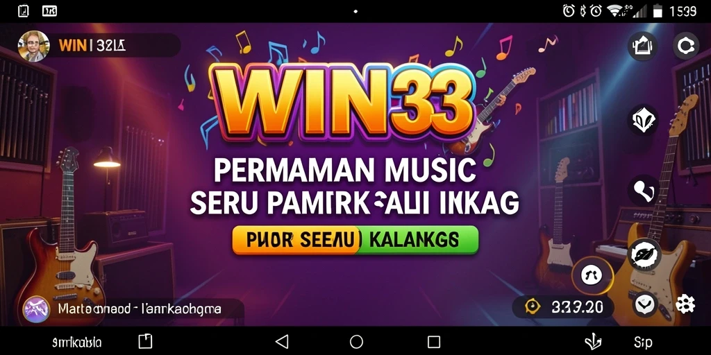 Tampilan gameplay WIN33 yang menampilkan berbagai tantangan musik.